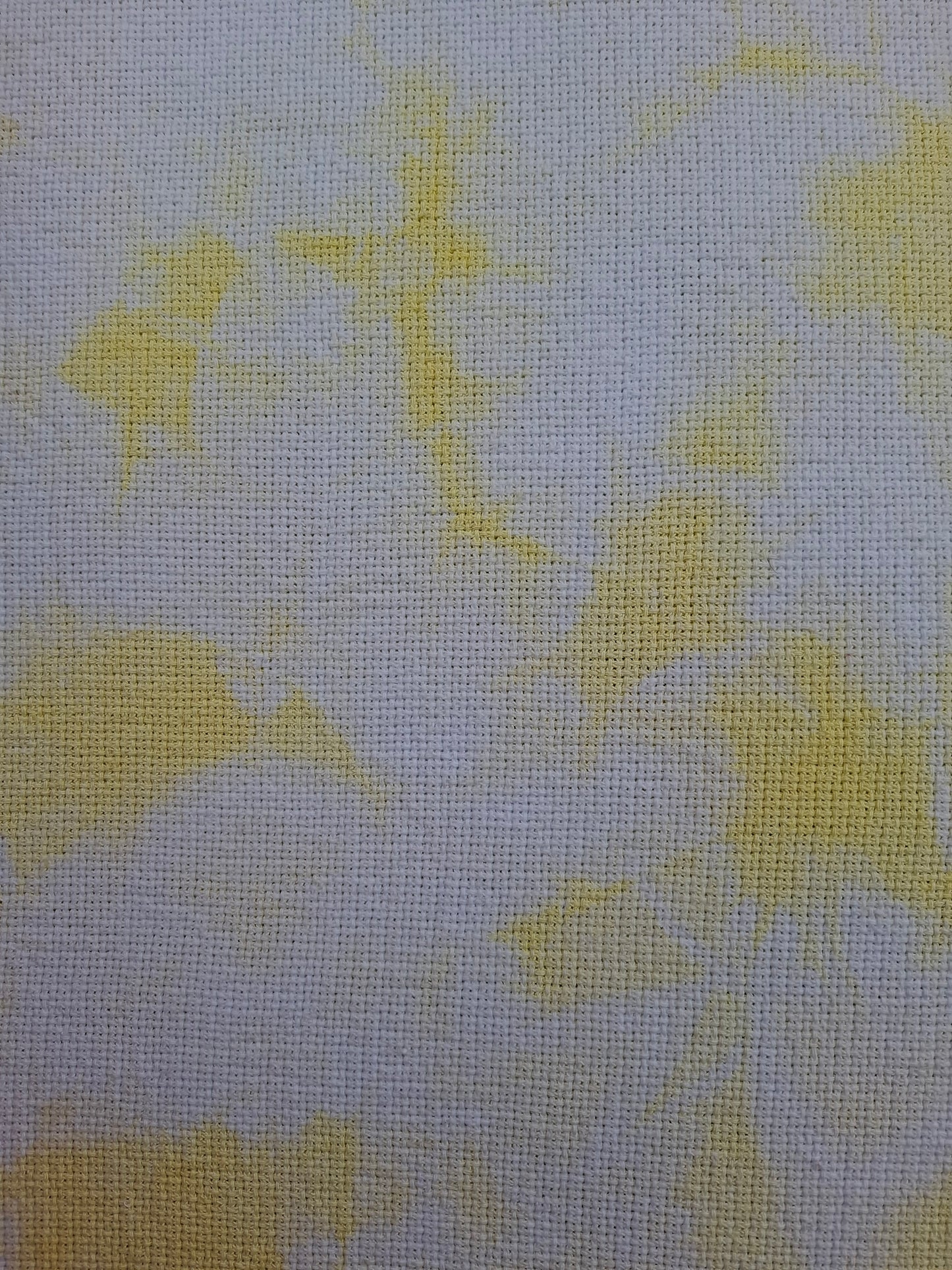 ela Aida para bordado punto de cruz, color amarillo efecto marmoleado