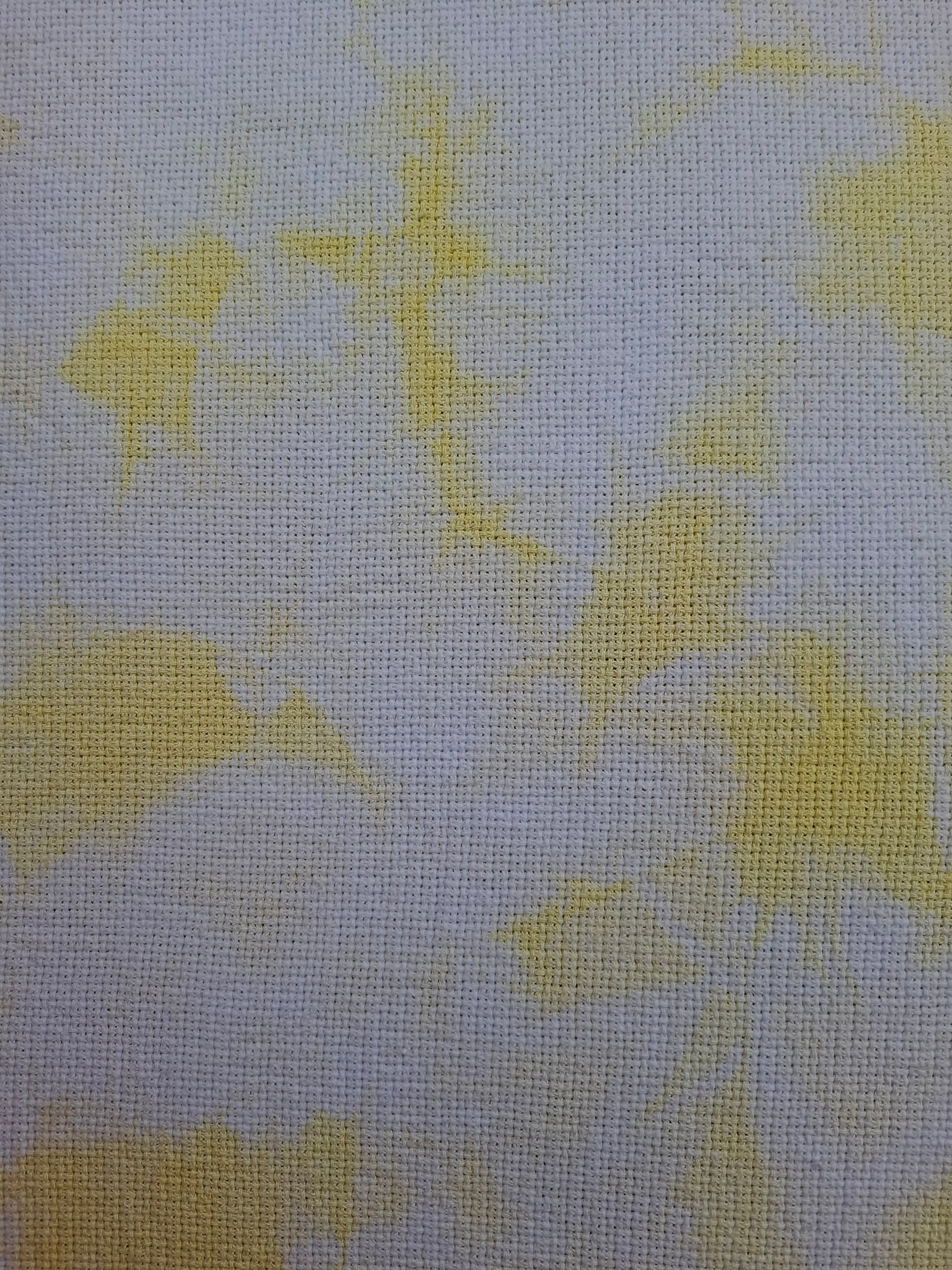 ela Aida para bordado punto de cruz, color amarillo efecto marmoleado