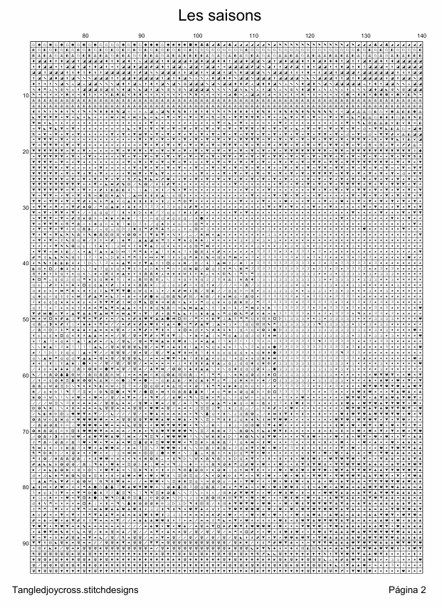 Patrón Digital de Punto de Cruz: Las Estaciones