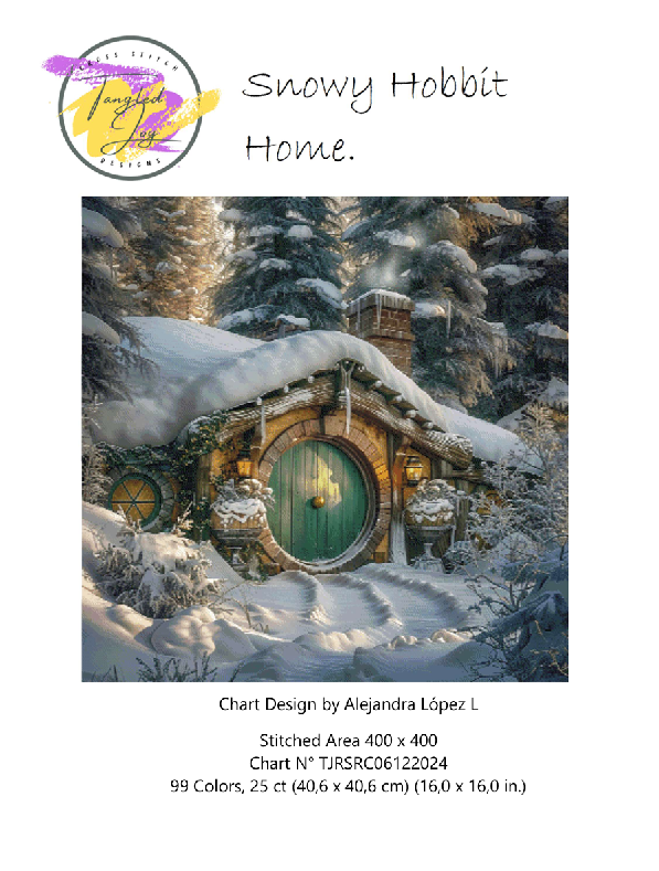 Patron digital de Punto de Cruz:Casa de Hobbit Nevada
