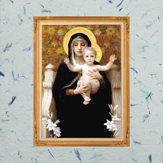 Patrón digital de Punto de cruz: La virgen de las lilis