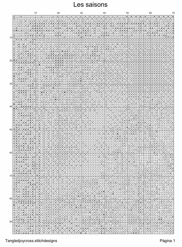 Patrón Digital de Punto de Cruz: Las Estaciones