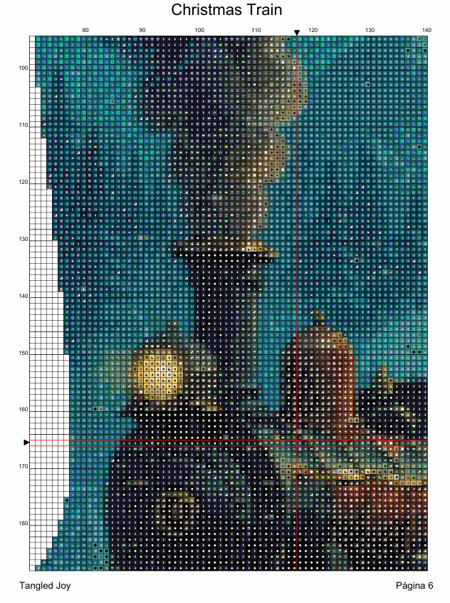 Christmas Train Stocking Cross Stitch Chart: Full Coverage Pattern Keeper Compatible (PDF Download)