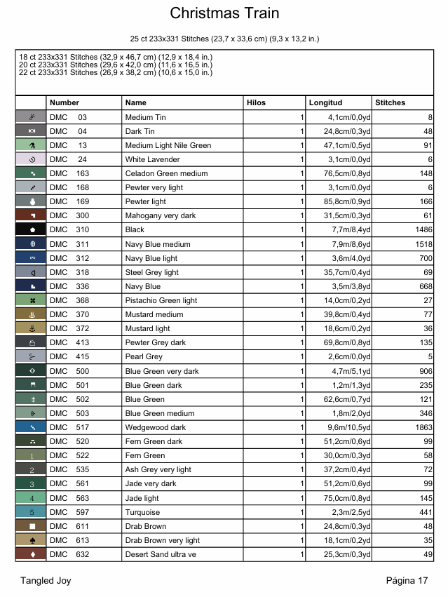Christmas Train Stocking Cross Stitch Chart: Full Coverage Pattern Keeper Compatible (PDF Download)