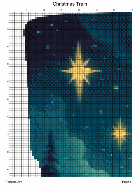 Christmas Train Stocking Cross Stitch Chart: Full Coverage Pattern Keeper Compatible (PDF Download)