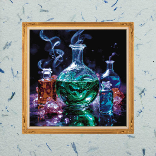 Patrón digital de Punto de cruz: Pociones mágicas