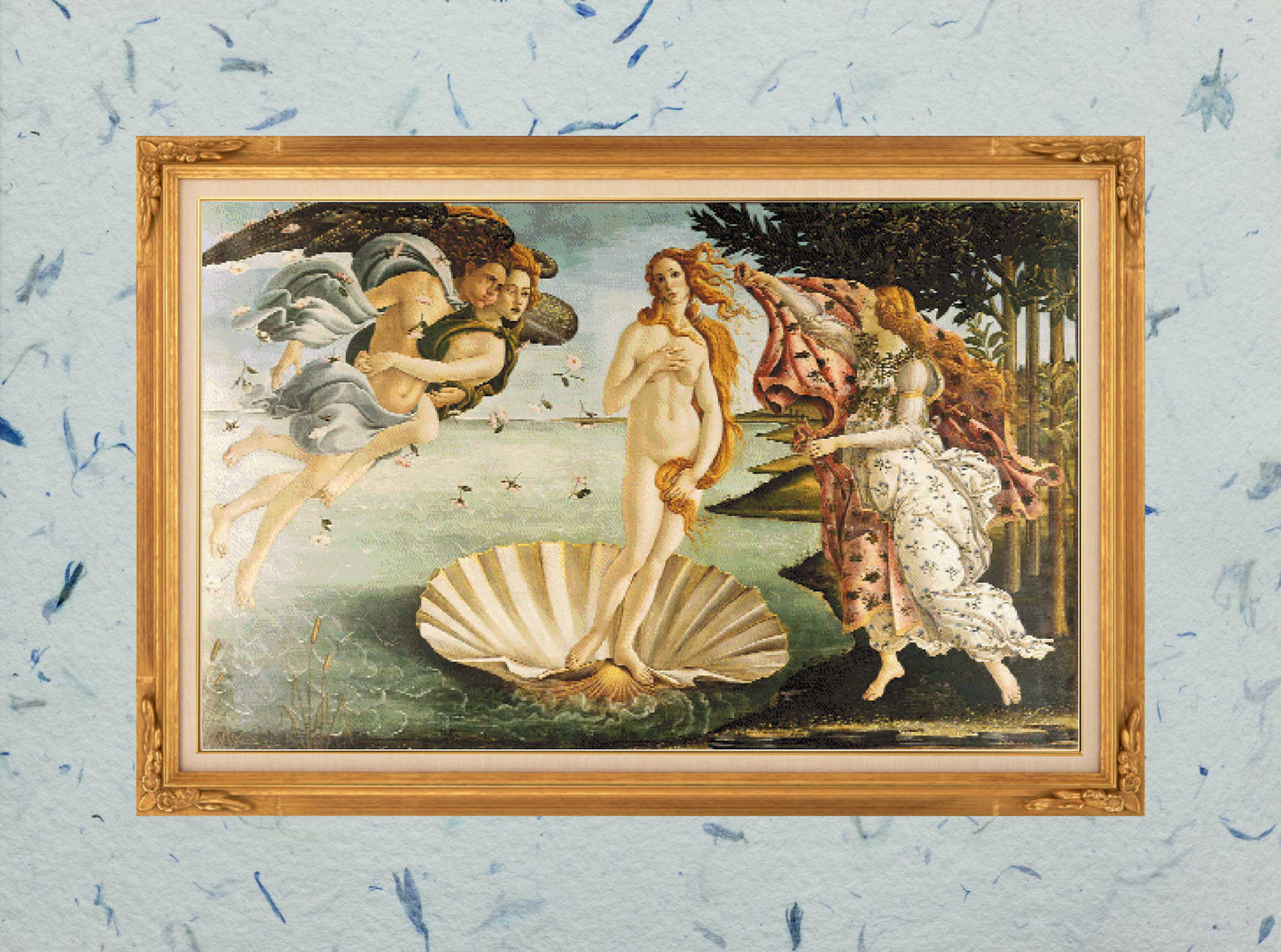 Patrón digital de Punto de cruz: El nacimiento de Venus